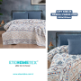 ETEHOMETEX ÇİFT KİŞİLİK BASKILI PAMUK PİKE ANATOLİA MAVİ 8696474231843
